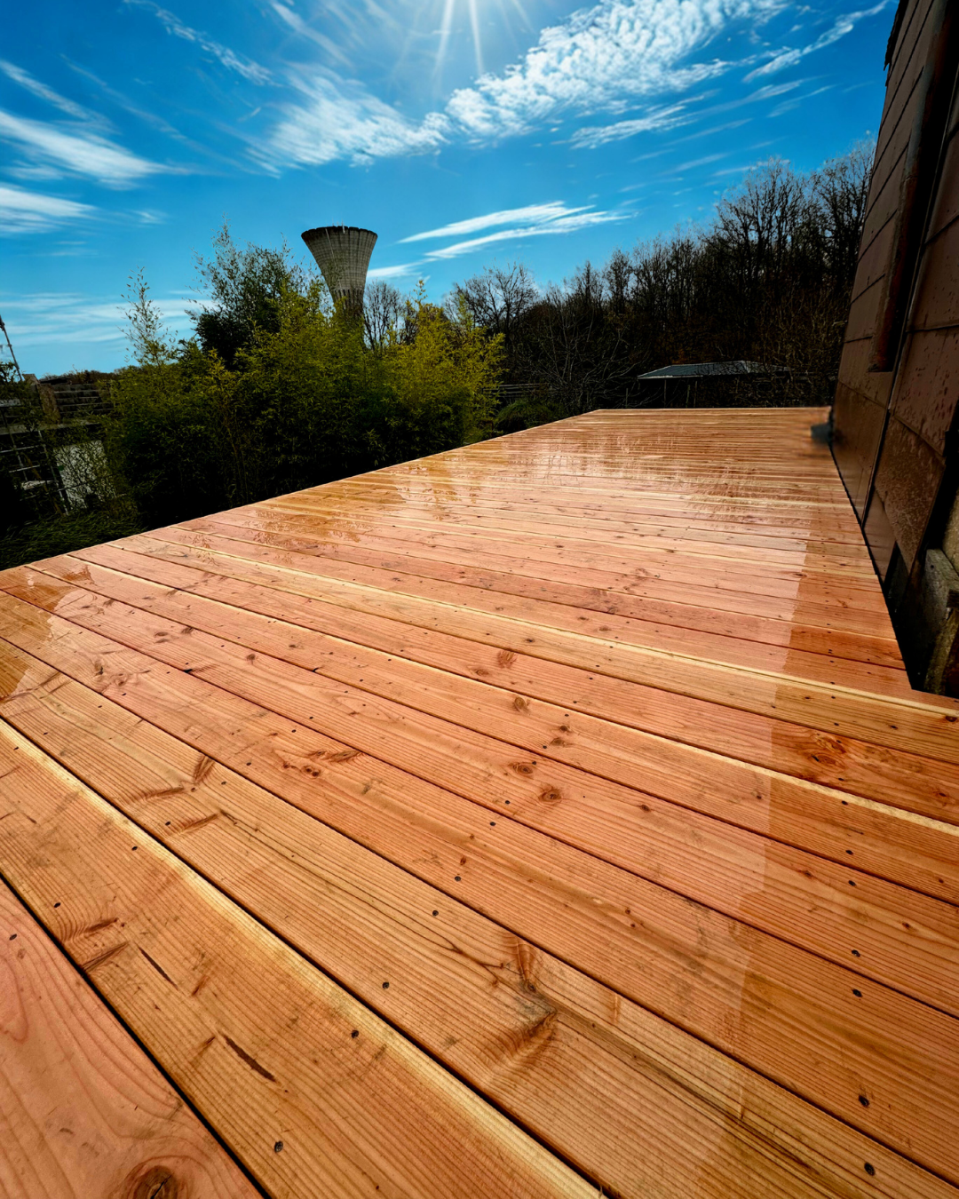 Terrasse sur pilotis en Douglas Petite-Rosselle